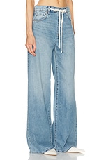 GRLFRND x Maggie MacDonald Lucia Drawstring Baggy Wide Leg in Memphis Blue, view 2, click to view large image.