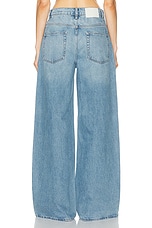 GRLFRND x Maggie MacDonald Lucia Drawstring Baggy Wide Leg in Memphis Blue, view 3, click to view large image.