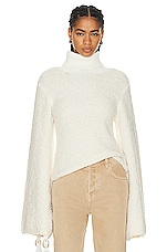 GRLFRND Montana Boucle Sweater in Ivory, view 1, click to view large image.