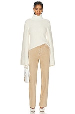 GRLFRND Montana Boucle Sweater in Ivory, view 4, click to view large image.