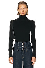 GRLFRND Merino Wool Turtleneck Sweater in Black, view 1, click to view large image.