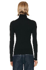 GRLFRND Merino Wool Turtleneck Sweater in Black, view 3, click to view large image.