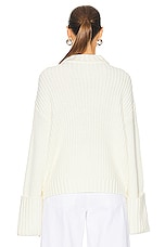 GRLFRND Jeren Sweater in Ivory, view 3, click to view large image.