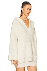 GRLFRND Aldis Boucle Sweater in Ivory, view 2, click to view large image.