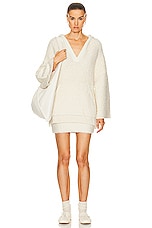 GRLFRND Aldis Boucle Sweater in Ivory, view 4, click to view large image.