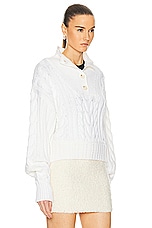 GRLFRND Natae Cable Sweater in Ivory, view 2, click to view large image.