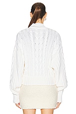 GRLFRND Natae Cable Sweater in Ivory, view 3, click to view large image.