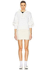 GRLFRND Natae Cable Sweater in Ivory, view 4, click to view large image.