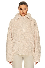 GRLFRND The Winter Sherpa Popover in Fawn, view 2, click to view large image.