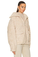 GRLFRND The Winter Sherpa Popover in Fawn, view 3, click to view large image.