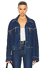 GRLFRND Christi Oversized Reversible Denim Jacket in Inside Out, view 2, click to view large image.