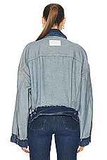 GRLFRND Christi Oversized Reversible Denim Jacket in Inside Out, view 4, click to view large image.