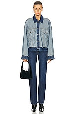 GRLFRND Christi Oversized Reversible Denim Jacket in Inside Out, view 5, click to view large image.