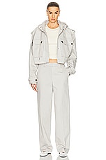 GRLFRND Cropped Utility Jacket in Stone Grey, view 6, click to view large image.