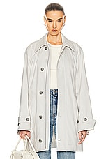 GRLFRND Oversized Car Coat in Stone Grey, view 1, click to view large image.