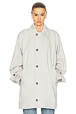 GRLFRND Oversized Car Coat in Stone Grey, view 2, click to view large image.
