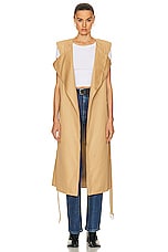 GRLFRND The Convertible Trench Coat in British Tan, view 4, click to view large image.