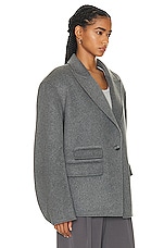 GRLFRND The Big Winter Blazer in Medium Grey, view 3, click to view large image.