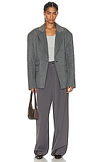 GRLFRND The Big Winter Blazer in Medium Grey, view 5, click to view large image.