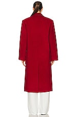 GRLFRND Bronte Oversized Coat in Deep Red, view 4, click to view large image.
