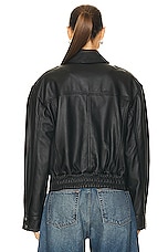 GRLFRND Jayden Leather Jacket in Black, view 4, click to view large image.