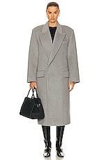 GRLFRND Bronte Oversized Coat in Grey, view 1, click to view large image.