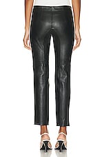GRLFRND The Leather Moto Pant in Black & White, view 3, click to view large image.