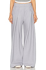 GRLFRND Nolan Pleated Trouser in Heather Grey, view 1, click to view large image.