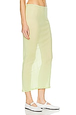 GRLFRND Mesh Midi Skirt in Electric Lime, view 2, click to view large image.