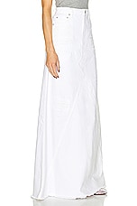GRLFRND Fiona Godet Maxi Skirt in White Rip, view 2, click to view large image.