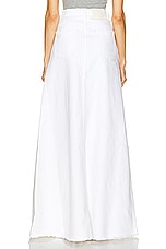 GRLFRND Fiona Godet Maxi Skirt in White Rip, view 3, click to view large image.