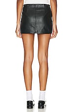 GRLFRND The Moto Mini Skirt in Black & White, view 3, click to view large image.