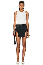 GRLFRND Jasmine Mini Skirt With Double Slit in East Side, view 4, click to view large image.