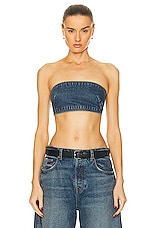 GRLFRND Lilah Denim Tube Top in Austin, view 1, click to view large image.