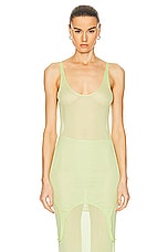 GRLFRND Double Mesh Tank in Electric Lime, view 2, click to view large image.