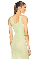 GRLFRND Double Mesh Tank in Electric Lime, view 4, click to view large image.