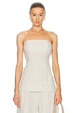 GRLFRND Linen Strapless Tunic Top in Natural Linen, view 1, click to view large image.