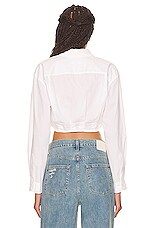 GRLFRND Kayley Cropped Shirt in White, view 3, click to view large image.