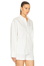 GRLFRND x Lindsi Lane Button Down Shirt in White, view 2, click to view large image.