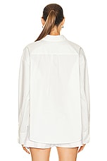 GRLFRND x Lindsi Lane Button Down Shirt in White, view 3, click to view large image.