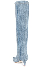 GRLFRND Juliet Boot in Blue, view 3, click to view large image.