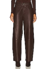 GOLDSIGN Trey Leather Trouser in Maderia, view 1, click to view large image.