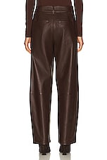 GOLDSIGN Trey Leather Trouser in Maderia, view 3, click to view large image.