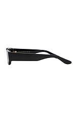 Gucci Rectangle Sunglasses in Black & Brown, view 3, click to view large image.