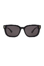 Gucci Square Sunglasses in Black & Grey, view 1, click to view large image.