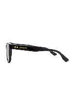 Gucci Square Sunglasses in Black & Grey, view 3, click to view large image.