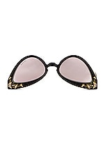 Gym Marquee Tick Gucci Upside Down Cat Eye Sunglasses in Black | FWRD