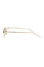 Gucci GG Upside Down Rectangular Sunglasses in Gold, view 3, click to view large image.