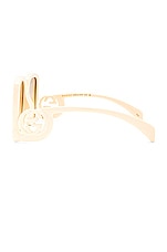Gucci Chaise Longue Square Sunglasses in Ivory, view 3, click to view large image.