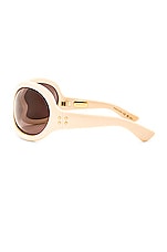 Gucci Wrap Sunglasses in Ivory, view 3, click to view large image.